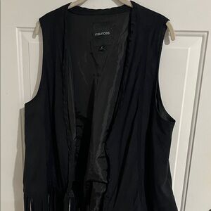 Maurices  Black Fringe Vest